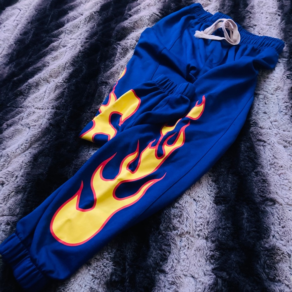 🔥💙 Blue Flame Joggers 🌈 medium